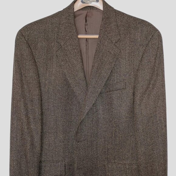 Men's Ralph Lauren CHAPS Dark Brown Wool Tweed Sport Coat, Size 44 Long/Tall - Picture 1 of 5
